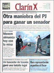 Tapa del Diario Clarin